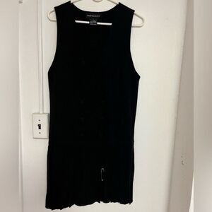Black dress with pleats